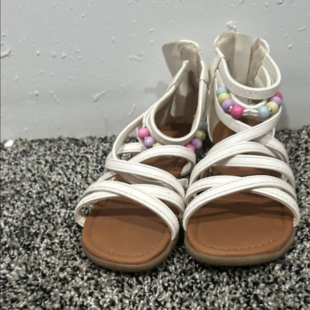 Place Kids White Dress Shoes with Beads